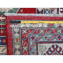 Load image into Gallery viewer, 8&#39;2&quot;x9&#39;8&quot; Angels Red, Kazak With Geometric Medallions Design, Soft And Velvety Wool, Hand Knotted, Denser Weave, Vegetable Dyes, Oriental Rug FWR3132