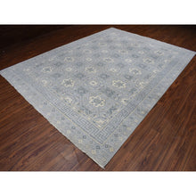 Load image into Gallery viewer, 8&#39;10&quot;x11&#39;8&quot; White Wash Peshawar With Khotan Design Pure Wool Hand Knotted Oriental Rug FWR314634
