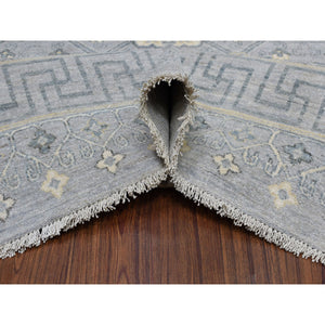 8'10"x11'8" White Wash Peshawar With Khotan Design Pure Wool Hand Knotted Oriental Rug FWR314634