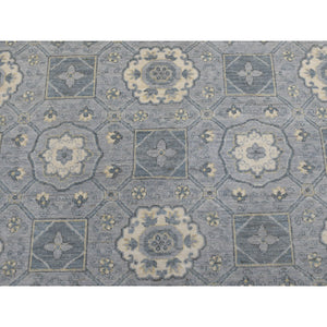 8'10"x11'8" White Wash Peshawar With Khotan Design Pure Wool Hand Knotted Oriental Rug FWR314634