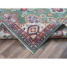Load image into Gallery viewer, 8&#39;x9&#39;7&quot; Mint Green, Kazak With Geometric Pattern, Hand Knotted, Denser Weave, Soft And Velvety Wool, Vegetable Dyes, Oriental Rug FWR3144