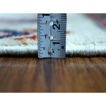 Load image into Gallery viewer, 5&#39;7&quot;x8&#39;4&quot; Ivory Khorjin Design Super Kazak Geometric Hand Knotted Pure Wool Oriental Rug FWR316584