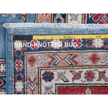 Load image into Gallery viewer, 8&#39;10&quot;x11&#39;8&quot; Carolina Blue, Kazak With Geometric Medallions Design, Hand Knotted, Soft And Shiny Wool, Denser Weave, Vegetable Dyes, Oriental Rug FWR3162