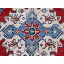 Load image into Gallery viewer, 9&#39;9&quot;x14&#39; Berry Red, Kazak with Tribal Medallions Design, Hand Knotted, Soft and Vibrant Wool, Denser Weave, Vegetable Dyes, Oriental Rug FWR3174