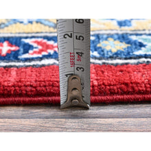 Load image into Gallery viewer, 9&#39;9&quot;x14&#39; Berry Red, Kazak with Tribal Medallions Design, Hand Knotted, Soft and Vibrant Wool, Denser Weave, Vegetable Dyes, Oriental Rug FWR3174