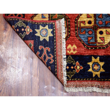 Load image into Gallery viewer, 4&#39;x10&#39;2&quot; Red Afghan Turkoman Ersari Wide Runner Tekke Design Hand Knotted Pure Wool Oriental Rug FWR318756