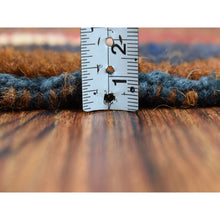 Load image into Gallery viewer, 3&#39;7&quot;x6&#39;1&quot; Brown Natural Dyes Geometric Design Colorful Afghan Baluch Hand Knotted 100% Wool Oriental Rug FWR318846