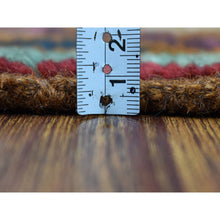 Load image into Gallery viewer, 3&#39;9&quot;x6&#39; Brown Hand Knotted Colorful Afghan Baluch Geometric Design Pure Wool Oriental Rug FWR318858