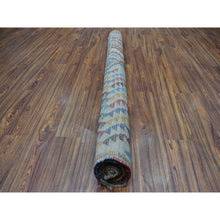 Load image into Gallery viewer, 5&#39;8&quot;x7&#39;6&quot; Gray Tribal Design Colorful Afghan Baluch 100% Wool Hand Knotted Oriental Rug FWR318894