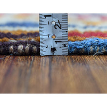 Load image into Gallery viewer, 5&#39;8&quot;x7&#39;6&quot; Gray Tribal Design Colorful Afghan Baluch 100% Wool Hand Knotted Oriental Rug FWR318894