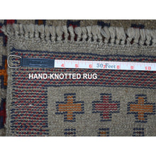 Load image into Gallery viewer, 4&#39;x5&#39;8&quot; Gray Tribal Design Colorful Afghan Baluch Hand Knotted Pure Wool Oriental Rug FWR318936