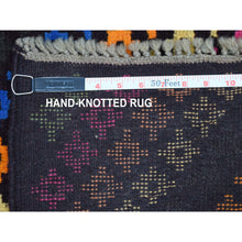 Load image into Gallery viewer, 3&#39;5&quot;x4&#39;10&quot; Colorful Afghan Baluch All Over Design Natural Dyes Hand Knotted Pure Wool Oriental Rug FWR319044