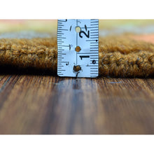 Load image into Gallery viewer, 3&#39;3&quot;x4&#39;10&quot; Brown Colorful Afghan Baluch All Over Design  Hand Knotted Pure Wool Oriental Rug FWR319062