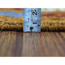 Load image into Gallery viewer, 3&#39;6&quot;x4&#39;9&quot; Brown Colorful Afghan Baluch Elephant Feet Design Hand Knotted 100% Wool Oriental Rug FWR319068