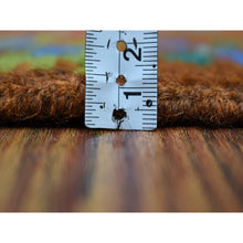 Load image into Gallery viewer, 4&#39;1&quot;x5&#39;9&quot; Brown Tribal Design Colorful Afghan Baluch Hand Knotted Pure Wool Oriental Rug FWR319110