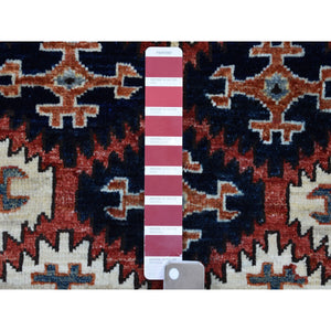 4'x6' Red Hand Knotted Afghan Ersari All Over Design Pure Wool Oriental Rug FWR319158