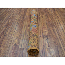 Load image into Gallery viewer, 3&#39;5&quot;x4&#39;10&quot; Orange Tribal Design Colorful Afghan Baluch Hand Knotted Pure Wool Oriental Rug FWR319674