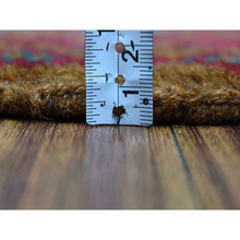 Load image into Gallery viewer, 3&#39;5&quot;x5&#39; Brown Tribal Design Colorful Afghan Baluch Hand Knotted Pure Wool Oriental Rug FWR319686