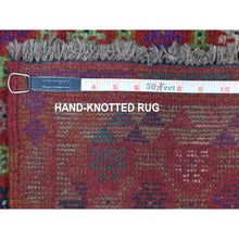 Load image into Gallery viewer, 3&#39;x4&#39;8&quot; Orange Tribal Design Colorful Afghan Baluch Hand Knotted Pure Wool Oriental Rug FWR319728