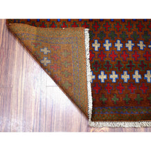 Load image into Gallery viewer, 3&#39;3&quot;x4&#39;7&quot; Brown All Over Design Colorful Afghan Baluch Hand Knotted Pure Wool Oriental Rug FWR319764