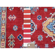 Load image into Gallery viewer, 8&#39;x11&#39;3&quot; Chili Red, Kazak With Geometric Medallions Design, Hand Knotted, Soft And Velvety Wool, Denser Weave, Vegetable Dyes, Oriental Rug FWR3192