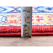 Load image into Gallery viewer, 8&#39;x11&#39;3&quot; Chili Red, Kazak With Geometric Medallions Design, Hand Knotted, Soft And Velvety Wool, Denser Weave, Vegetable Dyes, Oriental Rug FWR3192