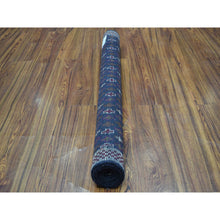 Load image into Gallery viewer, 3&#39;4&quot;x4&#39;6&quot; Blue All Over Design Colorful Afghan Baluch Pure Wool Hand Knotted Rug FWR319800