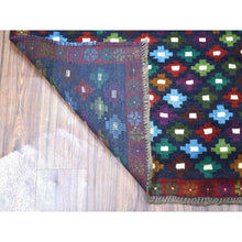 Load image into Gallery viewer, 4&#39;1&quot;x6&#39; Blue All Over Design Colorful Afghan Baluch Pure Wool Hand Knotted Oriental Rug FWR319866