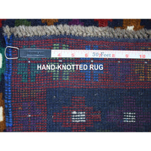 Load image into Gallery viewer, 4&#39;1&quot;x6&#39; Blue All Over Design Colorful Afghan Baluch Pure Wool Hand Knotted Oriental Rug FWR319866