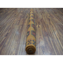 Load image into Gallery viewer, 6&#39;x7&#39;10&quot; Orange Geometric Design Colorful Afghan Baluch Hand Knotted Pure Wool Oriental Rug FWR319986