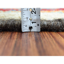 Load image into Gallery viewer, 5&#39;8&quot;x7&#39;8&quot; Ivory Colorful Afghan Baluch Hand Knotted Tribal Design Pure Wool Oriental Rug FWR320046