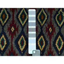 Load image into Gallery viewer, 6&#39;2&quot;x7&#39;3&quot; Gray Tribal Design Colorful Afghan Baluch Hand Knotted Pure Wool Oriental Rug FWR320082