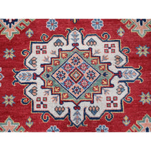 Load image into Gallery viewer, 6&#39;3&quot;x9&#39; Ajax Red, Kazak With Tribal Medallions Design, Hand Knotted, Soft And Velvety Wool, Denser Weave, Vegetable Dyes, Oriental Rug FWR3198