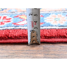Load image into Gallery viewer, 6&#39;3&quot;x9&#39; Ajax Red, Kazak With Tribal Medallions Design, Hand Knotted, Soft And Velvety Wool, Denser Weave, Vegetable Dyes, Oriental Rug FWR3198