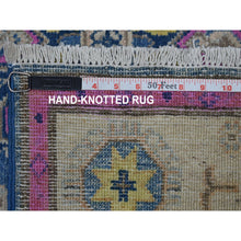 Load image into Gallery viewer, 4&#39;x6&#39;4&quot; Colorful Yellow Fusion Kazak Pure Wool Hand Knotted Oriental Rug FWR321168