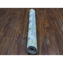 Load image into Gallery viewer, 3&#39;3&quot;x5&#39; Colorful Gray Fusion Kazak Pure Wool Geometric Design Hand Knotted Oriental Rug FWR321228