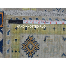 Load image into Gallery viewer, 3&#39;3&quot;x5&#39; Colorful Gray Fusion Kazak Pure Wool Geometric Design Hand Knotted Oriental Rug FWR321228