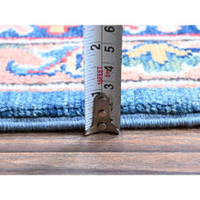 Load image into Gallery viewer, 6&#39;x8&#39;9&quot; Carolina Blue, Kazak with Tribal Pattern, Hand Knotted, Denser Weave, Soft and Velvety Wool, Vegetable Dyes, Oriental Rug FWR3216