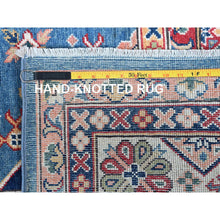 Load image into Gallery viewer, 6&#39;x8&#39;9&quot; Carolina Blue, Kazak With Tribal Pattern, Hand Knotted, Denser Weave, Soft And Velvety Wool, Vegetable Dyes, Oriental Rug FWR3216