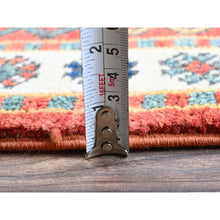 Load image into Gallery viewer, 5&#39;2&quot;x7&#39; Imperial Blue, Swan Kazak With Small Animal Figurines, Hand Knotted, Soft And Velvety Wool, Denser Weave, Vegetable Dyes, Oriental Rug FWR3222