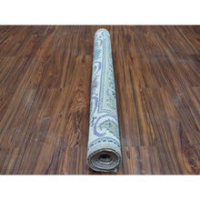 Load image into Gallery viewer, 4&#39;x5&#39;9&quot; Colorful Gray Fusion Kazak Pure Wool Geometric Design Hand Knotted Oriental Rug FWR322842