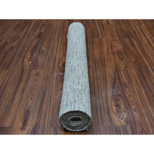 Load image into Gallery viewer, 3&#39;1&quot;x14&#39; Gray Shades Flat Weave Kilim Pure Wool Hand Woven Runner Oriental Rug FWR322914