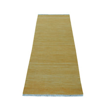 Load image into Gallery viewer, 2&#39;4&quot;x6&#39;5&quot; Gold Shades Flat Weave Kilim Pure Wool Hand Woven Runner Oriental Rug FWR323118