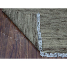 Load image into Gallery viewer, 2&#39;4&quot;x6&#39;4&quot; Natural Shades Reversible Kilim Pure Wool Hand Woven Runner Oriental Rug FWR323136