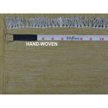 Load image into Gallery viewer, 2&#39;2&quot;x6&#39;2&quot; Beige Shades Flat Weave Kilim Pure Wool Hand Woven Runner Rug FWR323160