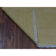 Load image into Gallery viewer, 2&#39;6&quot;x6&#39;3&quot; Yellow Shades Flat Weave Kilim Pure Wool Hand Woven Runner Rug FWR323220