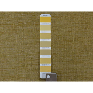 2'6"x6'3" Yellow Shades Flat Weave Kilim Pure Wool Hand Woven Runner Rug FWR323220