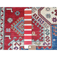 Load image into Gallery viewer, 4&#39;10&quot;x6&#39;5&quot; Crimson Red, Antique Karachop Kazak Design, Hand Knotted, Soft and Velvety Wool, Denser Weave, Vegetable Dyes, Oriental Rug FWR3228