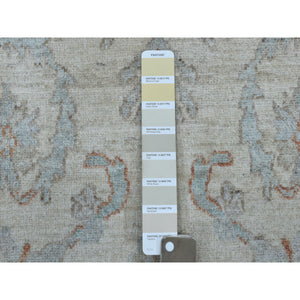 6'x8'10" White Wash Peshawar Pure Wool Hand Knotted Oriental Rug FWR323460