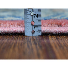 Load image into Gallery viewer, 3&#39;9&quot;x5&#39;7&quot; Colorful Blue Fusion Kazak Pure Wool Geometric Design Hand Knotted Oriental Rug FWR324906